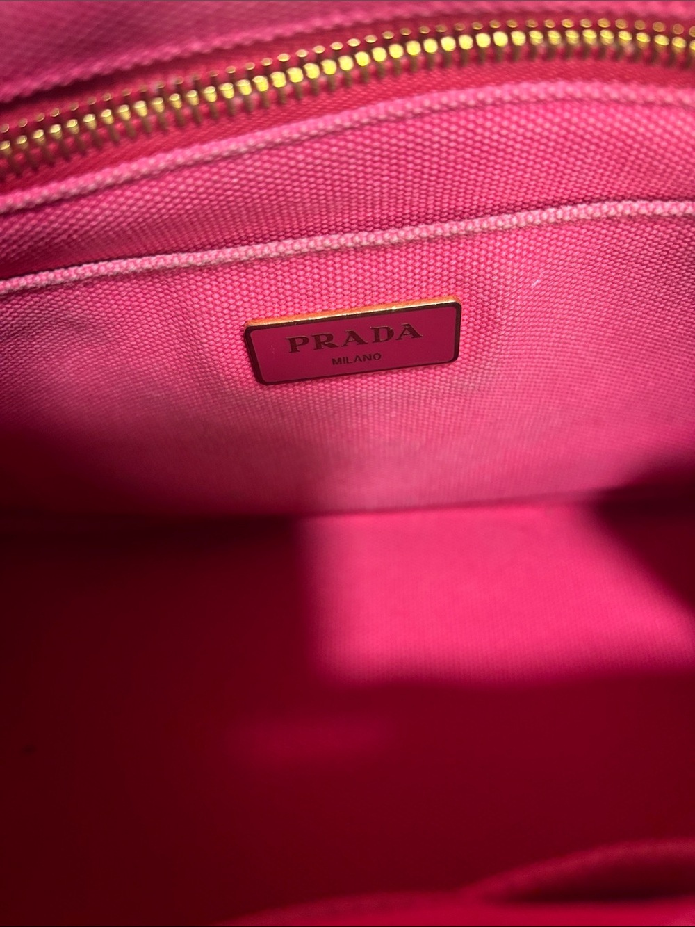 Prada Canapa Small Canvas Tote with Strap - Picture 15 of 16